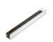 15x15mm Krom 2,5m U-Skinne til 8-10mm glas