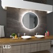 Vis produktside for: Sandra 2 rundt spejl med LED, touch og farveskift  
